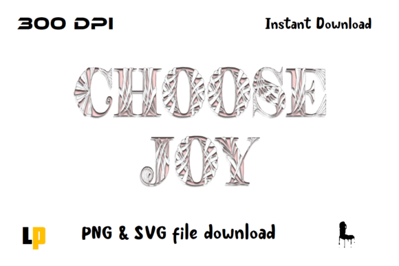 3d Bubble Choose Joy Svg Glossy Wet