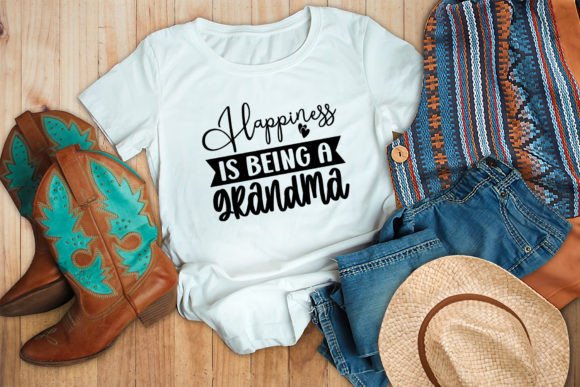 Happiness is Being a Grandma SVG Graphics Freebies