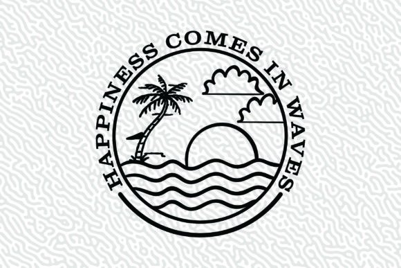 Happiness Summer Waves T-shirt Design Graphics