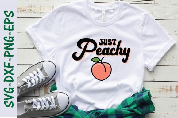 Just Peachy Svg, Retro Summer Design