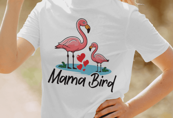 Mama Bird Svg, Cute Flamingo Svg