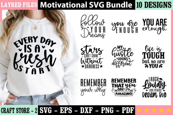Motivational SVG Bundle 5: Graphics for Creative Marketing