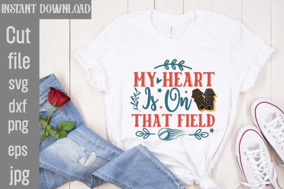 My Heart is on That Field SVG Cut File Graphics