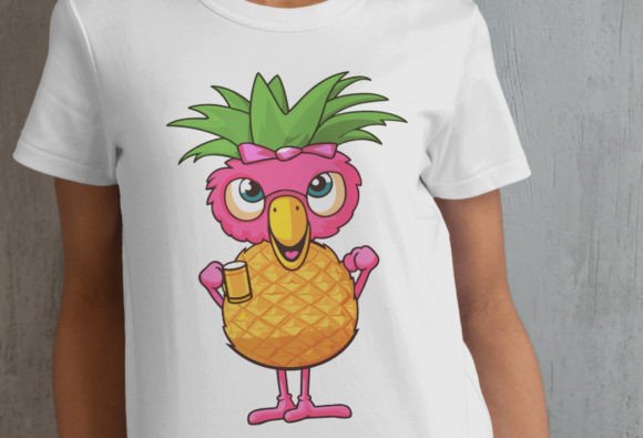 Pineapple Flamingo T-Shirt Graphics