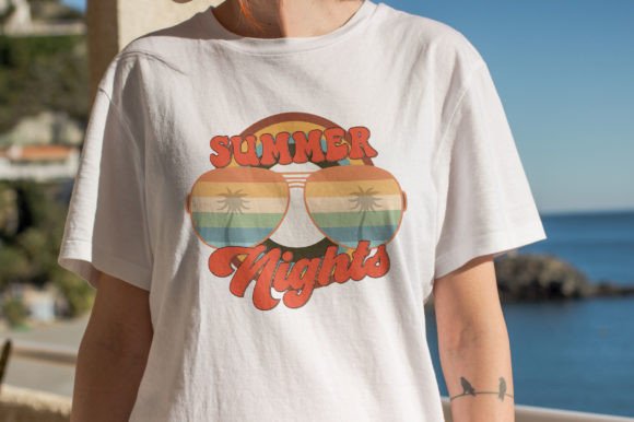 Summer Nights PNG Design: Graphics for T-Shirt Designs