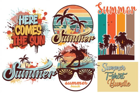 Summer Quote Vector T-shirt Bundle: Graphics and Crafts for Creative Publishing