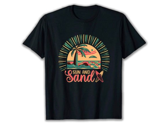 SUN and SAND Graphics for T-Shirt Designs