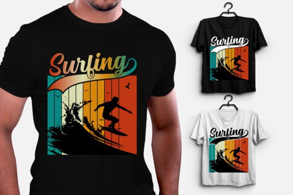 Surfing T-Shirt Design: Graphics & T-Shirt Designs