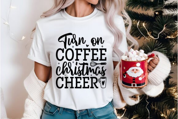Turn On Coffee Christmas Cheer SVG Design